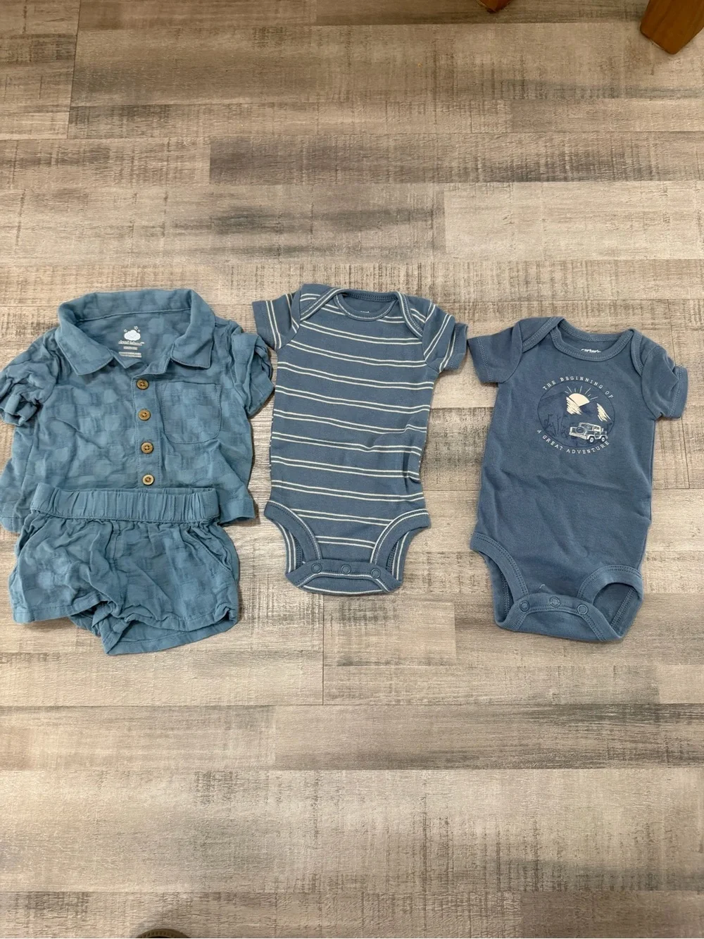 10 Pc Newborn Baby Boy Clothing Lot Gerber Carter’s Onesies Outfit Sleep Sack